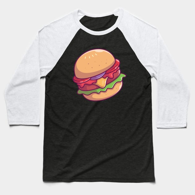 Cheese Burger Baseball T-Shirt by Catalyst Labs